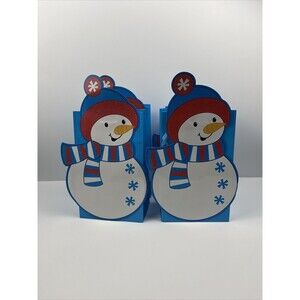 Snowman Glitter Gift Bags Set Of Four Bags 8”x 5” x 3”